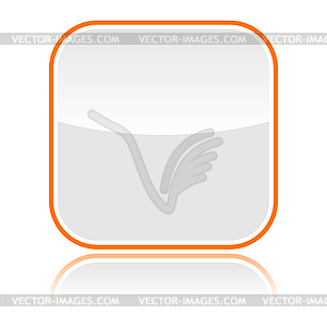 Gray glassy blank web button - vector clip art