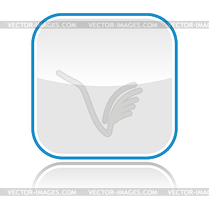 Gray glassy blank web button - vector clipart