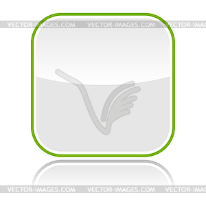 Gray glassy blank web button - vector image