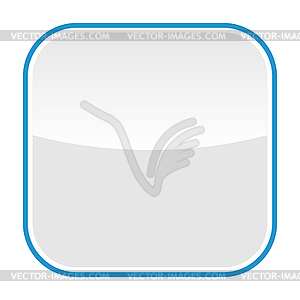 Gray glassy blank web button - stock vector clipart