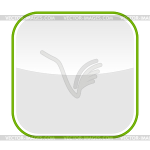 Gray glassy blank web button - vector image