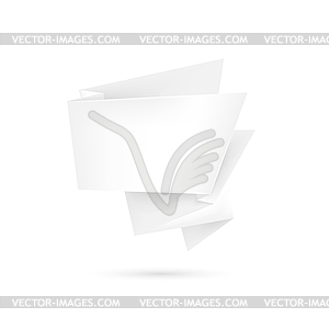 White origami speech bubble - vector clipart