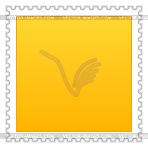 Yellow blank postage stamp - stock vector clipart