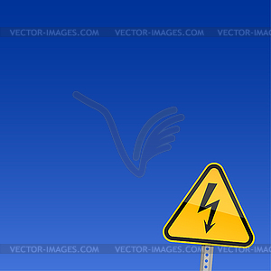 High voltage road sign - vector clip art