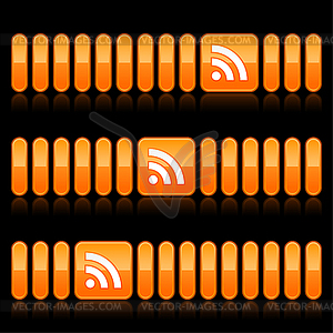 Download bars with RSS symbol - vector image