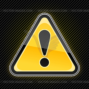 Warning attention sign with exclamation mark - vector image