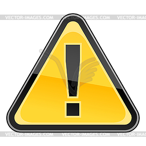 Warning attention sign with exclamation mark - vector clipart