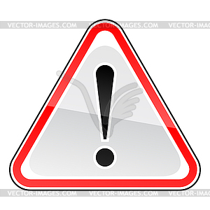 Attention road warning sign - vector image