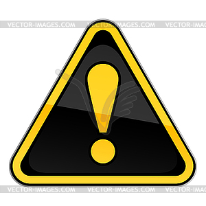 Attention road warning sign - vector clip art