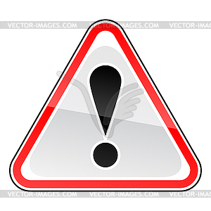 Attention road warning sign - vector image