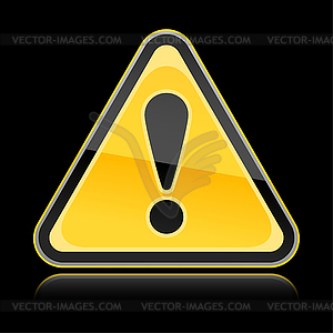 Attention road warning sign - vector clipart