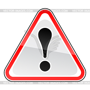 Attention road warning sign - vector clipart / vector image