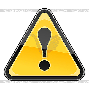 Attention road warning sign - vector image