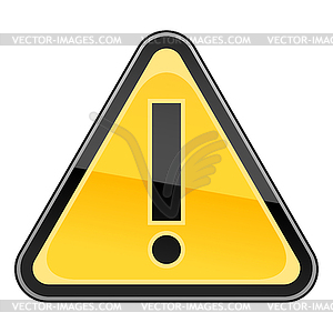 Attention road warning sign - vector clipart