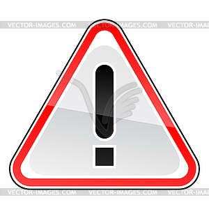 Attention road warning sign - vector clip art