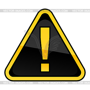 Warning attention sign with exclamation mark - vector image