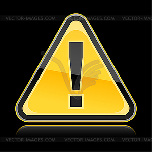 Attention road warning sign - color vector clipart