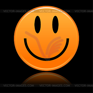 Matted orange smiley face - vector clip art