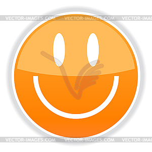 Матовый оранжевый смайлик - векторный клипарт / векторное изображение