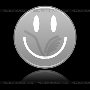 Matted gray smiley face - vector image