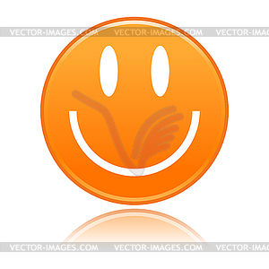 Matted orange smiley face - vector clipart