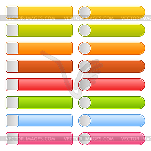 Colored blank long template web 2.0 buttons - vector clipart / vector image