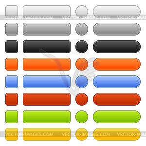 Пустой цветные длинные веб-кнопок - векторная графика