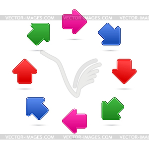 Circle of colored arrows - vector clipart