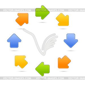 Circle of colored arrows - royalty-free vector clipart