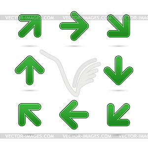 Square of green arrows - vector EPS clipart