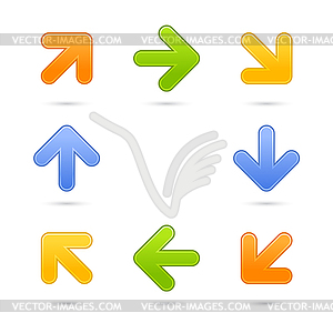 Square of colored arrows - stock vector clipart