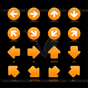 Set of orange arrows - vector EPS clipart