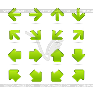 Set of green arrows - vector clipart
