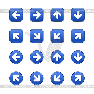 Set of blue arrows - vector clip art