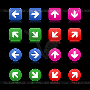 Arrow symbol web 2.0 web buttons - color vector clipart