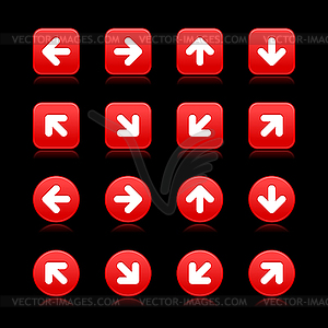 Red arrow web 2.0 web buttons - vector clipart