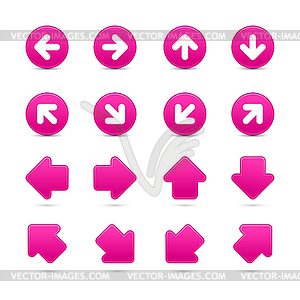 Set of pink arrows - vector clip art