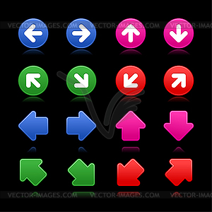 Arrow symbol web 2.0 web buttons - vector clip art