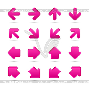 Set of pink arrows - vector image