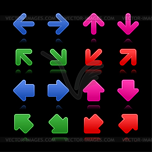 Blue arrow web 2.0 web buttons - vector clipart / vector image