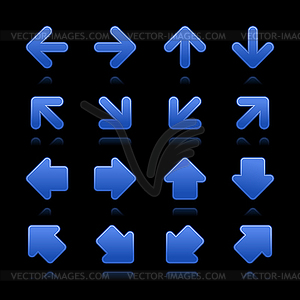 Синяя стрелка Web 2.0 веб-кнопок - векторное изображение клипарта