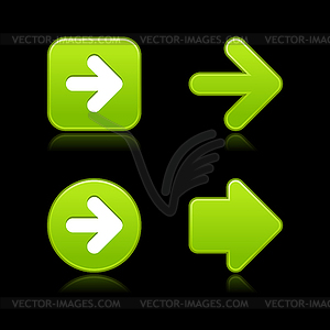 Glossy web 2.0 signs - arrows - color vector clipart