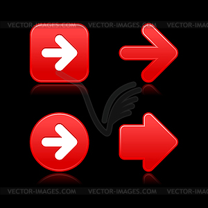 Glossy web 2.0 signs - arrows - vector image