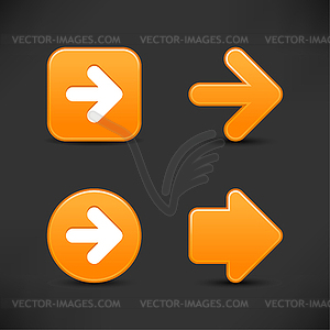 Glossy web 2.0 signs - arrows - vector clip art