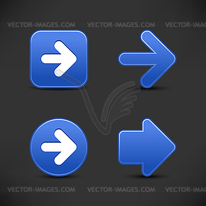 Glossy web 2.0 signs - arrows - vector clipart / vector image
