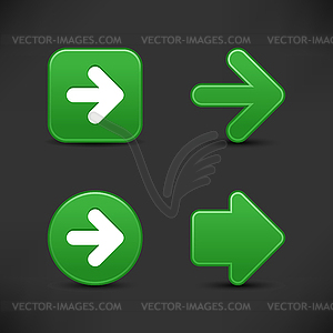 Glossy web 2.0 signs - arrows - vector image