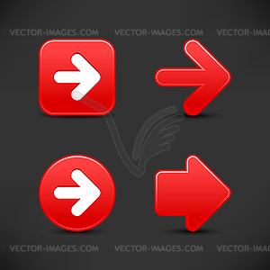 Glossy web 2.0 signs - arrows - vector clipart