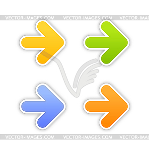 Set of solor arrows - vector image