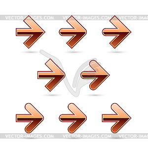 Copper arrows - vector clip art