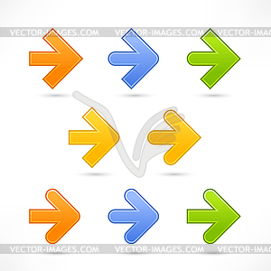 Set of color arrows - vector clipart